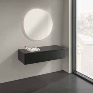 Villeroy und Boch Antao Sideboard K41000PD 120x26,8x50cm, Waschbeckenplattenfarbe Lack, black matt lacquer