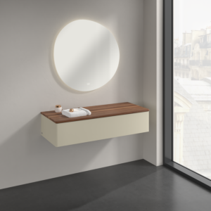 Villeroy und Boch Antao Sideboard K41002HJ 120x26,8x50cm, Waschbeckenplattenfarbe warm walnut, silk grey matt lacquer