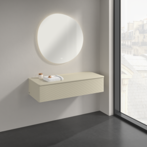 Buffet Villeroy &amp; Boch Antao K41100HJ 120 x 26,8 x 50 cm, couleur du plan vasque : laque mate gris soie