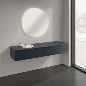 Villeroy und Boch Antao Sideboard K42000HG 160x26,8x50cm, Waschbeckenplattenfarbe Lack, midnight blue matt lacquer