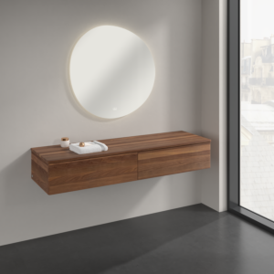 Villeroy &amp; Boch Antao Sideboard K42002HM 160x26.8x50cm, washbasin top color warm walnut, warm walnut