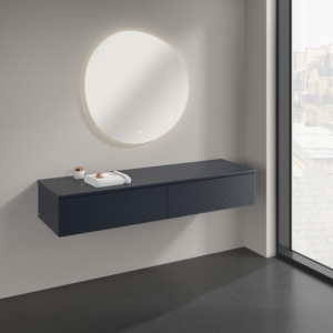 Villeroy und Boch Antao Sideboard K42100HG 160x26,8x50cm, Waschbeckenplattenfarbe Lack, midnight blue matt lacquer