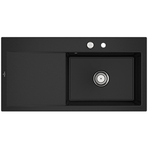 Villeroy and Boch Subway Style 60 Sink 336102J0 Right-hand basin, pop-up waste, 1000 x 510 mm, Chromite