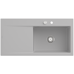 Villeroy und Boch Subway Style 60 Spüle 336102SM rechts, mit Ablaufgarnitur, Excenterbetätigung, 1000 x 510 mm, steam CeramicPlus