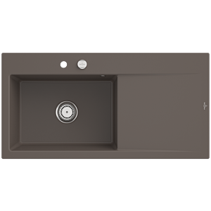 Villeroy and Boch Subway Style 60 built-in sink 336202TR basin left, drain fitting with eccentric operation, 1000 x 510 mm, Timber