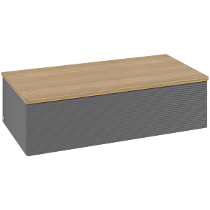 Villeroy und Boch Antao Waschtisch-Unterschrank L40101GK 100x26,8x50cm, Waschbeckenplattenfarbe honey oak, anthracite matt lacquer