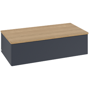 Villeroy und Boch Antao Waschtisch-Unterschrank L40101HG 100x26,8x50cm, Waschbeckenplattenfarbe honey oak, midnight blue matt lacquer