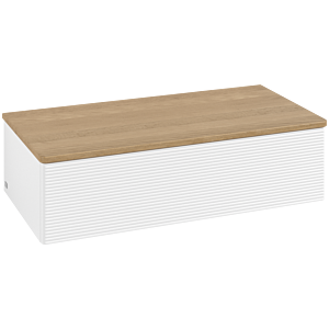 Villeroy and Boch Antao vanity unit L40101MT 100x26.8x50cm, washbasin top color honey oak, white matt lacquer