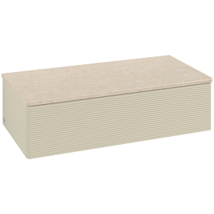 Villeroy und Boch Antao Waschtisch-Unterschrank L40103HJ 100x26,8x50cm, Waschbeckenplattenfarbe botticino, silk grey matt lacquer