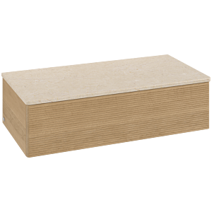 Villeroy and Boch Antao vanity unit L40103HN 100x26.8x50cm, washbasin top color botticino, honey oak