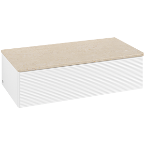 Villeroy und Boch Antao Waschtisch-Unterschrank L40103MT 100x26,8x50cm, Waschbeckenplattenfarbe botticino, white matt lacquer