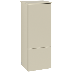 Villeroy &amp; Boch Antao mid-height cabinet L44000HJ with lighting, 1 door, 414 x 1039 x 356 mm, smooth front, Silk Grey Matt Lacquer / Silk Grey Matt Lacquer