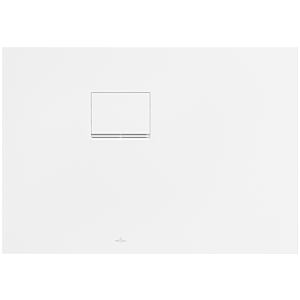 Receveur de douche Villeroy &amp; Boch Squaro Infinity UDQ1070SQI2LVRW 100 x 70 x 4 cm, Blanc Pierre, pose en angle contre le mur