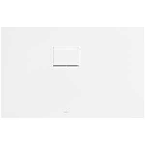 Receveur de douche Villeroy &amp; Boch Squaro Infinity UDQ1170SQI2LVRW 110 x 70 x 4 cm, Blanc Pierre, pose en angle gauche contre le mur