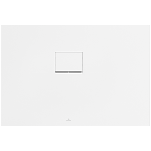 Villeroy und Boch Squaro Infinity Duschwanne UDQ1175SQI2LVRW 110 x 75 x 4 cm, Stone White, Eck-Einbau links gegen Wand