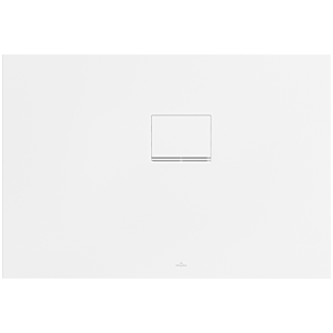 Receveur de douche Villeroy &amp; Boch Squaro Infinity UDQ1175SQI2RVRW 110 x 75 x 4 cm, Blanc Pierre, installation en angle contre le mur