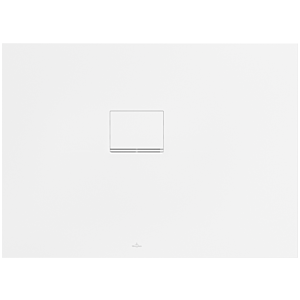 Receveur de douche Villeroy &amp; Boch Squaro Infinity UDQ1180SQI2LVRW 110 x 80 x 4 cm, Blanc Pierre, pose en angle gauche contre le mur