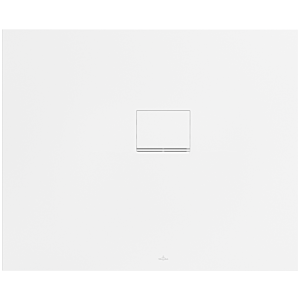 Receveur de douche Villeroy &amp; Boch Squaro Infinity UDQ1190SQI2RVRW 110 x 90 x 4 cm, Blanc Pierre, installation en angle contre le mur