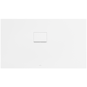 Receveur de douche Villeroy &amp; Boch Squaro Infinity UDQ1375SQI2LVRW 130 x 75 x 4 cm, Blanc Pierre, pose en angle gauche contre le mur