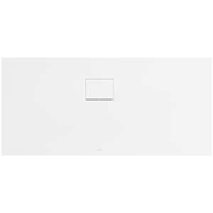 Receveur de douche Villeroy &amp; Boch Squaro Infinity UDQ1570SQI2LVRW 150 x 70 x 4 cm, Blanc Pierre, pose en angle gauche contre le mur