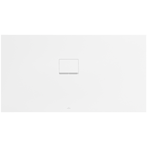 Receveur de douche Villeroy &amp; Boch Squaro Infinity UDQ1580SQI2LVRW 150 x 80 x 4 cm, Blanc Pierre, pose en angle contre le mur