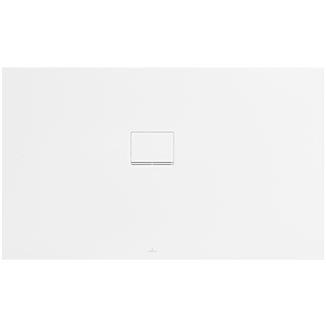 Receveur de douche Villeroy &amp; Boch Squaro Infinity UDQ1590SQI2LVRW 150 x 90 x 4 cm, Blanc Pierre, pose en angle gauche contre le mur