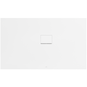 Receveur de douche Villeroy &amp; Boch Squaro Infinity UDQ1590SQI2RVRW 150 x 90 x 4 cm, Blanc Pierre, installation en angle contre le mur