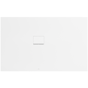 Receveur de douche Villeroy &amp; Boch Squaro Infinity UDQ1610SQI2LVRW 160 x 100 x 4 cm, Blanc Pierre, pose en angle gauche contre le mur