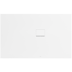 Villeroy &amp; Boch Squaro Infinity shower tray UDQ1610SQI2RVRW 160 x 100 x 4 cm, Stone White, corner installation right against wall