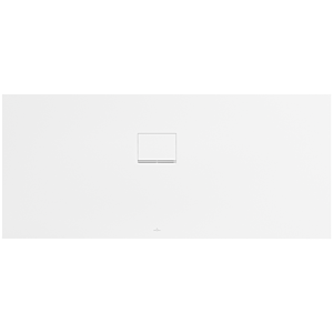 Receveur de douche Villeroy &amp; Boch Squaro Infinity UDQ1775SQI2LVRW 170 x 75 x 4 cm, Blanc Pierre, pose en angle contre le mur