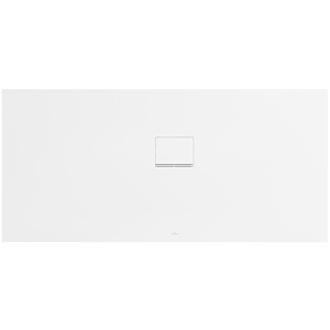 Receveur de douche Villeroy &amp; Boch Squaro Infinity UDQ1780SQI2RVRW 170 x 80 x 4 cm, Blanc Pierre, installation en angle contre le mur