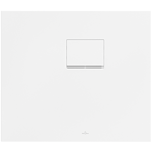 Receveur de douche Villeroy &amp; Boch Squaro Infinity UDQ8070SQI2RVRW 80 x 70 x 4 cm, Blanc Pierre, installation en angle contre le mur