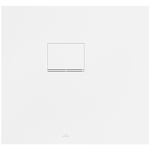 Receveur de douche Villeroy &amp; Boch Squaro Infinity UDQ8075SQI2LVRW 80 x 75 x 4 cm, Blanc Pierre, pose en angle gauche contre le mur