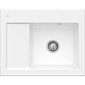 Villeroy and Boch Subway 45 Compact built-in sink 331300KG built-in sink right, 650x220x510mm, snow white CeramicPlus