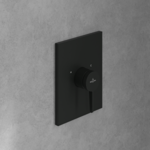 Set de finition Villeroy et Boch Conum TVS127004000K5 mitigeur de douche encastré, montage mural, noir mat
