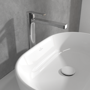 Villeroy et Boch Architectura mitigeur lavabo TVW10300500061 surélevé, avec push-open garniture de vidange , chromé