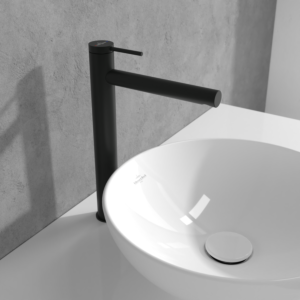 Villeroy et Boch Loop + Friends monocommande mitigeur lavabo TVW106106153K5 surélevé, sans garniture de vidange , noir mat