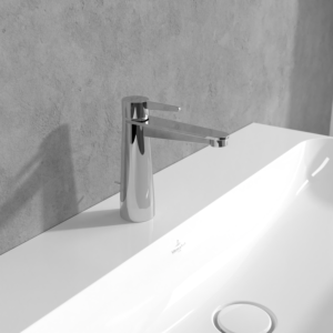 Villeroy and Boch Conum single lever basin mixer TVW12700300061 with pop-up waste set, chrome