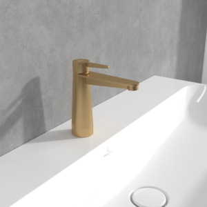 Villeroy and Boch Conum single lever basin mixer TVW12700300176 without pop-up waste, brushed gold