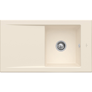 Villeroy &amp; Boch Timeline built-in sink 330702FU with drain fitting and eccentric operation, Ivory