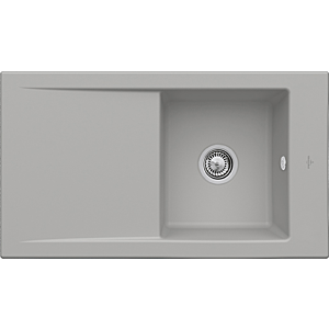 Villeroy &amp; Boch Timeline built-in sink 330702KD with drain fitting and eccentric operation, Fossil