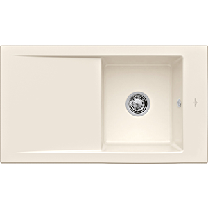 Villeroy &amp; Boch Timeline built-in sink 330702KR with drain fitting and eccentric actuation, Crema