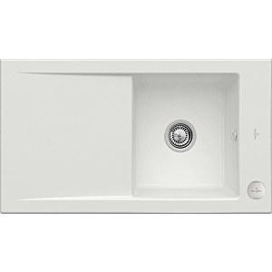 Villeroy &amp; Boch Timeline built-in sink 330702SM with drain fitting and eccentric actuation, Steam