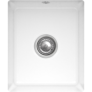 Villeroy and Boch undermount sink 332402R1 with drain fitting and eccentric operation, white