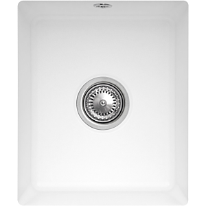 Villeroy und Boch Unterbauspüle 332502RW mit Ablaufgarnitur und Excenterbetätigung, Stone White