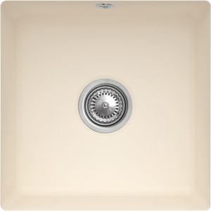 Villeroy und Boch Unterbauspüle 332502FU mit Ablaufgarnitur und Excenterbetätigung, Ivory