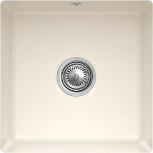 Villeroy and Boch undermount sink 332502KR with drain fitting and eccentric operation, Crema