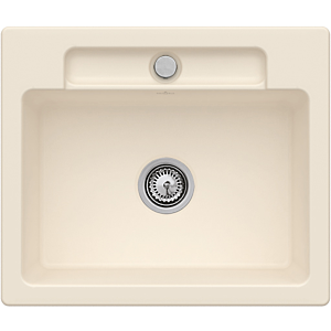 Villeroy and Boch Siluet flush-mounted sink 33462FFU with waste set and eccentric actuation, Ivory