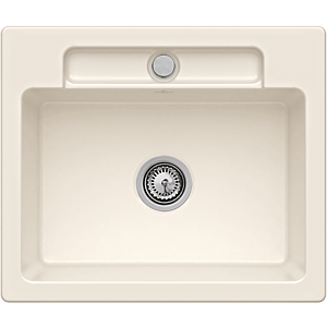 Villeroy et Boch Siluet évier à chasse d&#39;eau 33462FKR avec garniture de vidage et actionnement excentrique, Crema