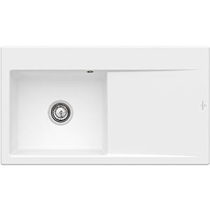 Villeroy and Boch Subway Style 50 Sink 335200RW Left-hand sink, 900 x 510 mm, stone white CeramicPlus